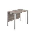 Goal Post Rectangular Desk (FSC) | 1000X600 | Grey Oak/White | 