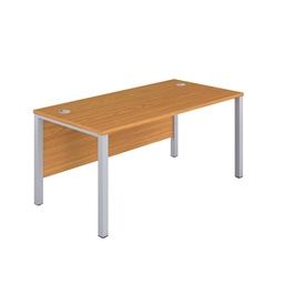 [GP1060RECNOSV] Goal Post Rectangular Desk (FSC) | 1000X600 | Nova Oak/Silver | 